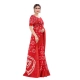 Women's Cotton Silk Bandhni Saree With Unstitched Blouse 5.5Mtr (Red)