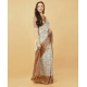 Women's Polyester Printed Saree With Unstitched Blouse 5.5 Mtr (Off-White)