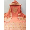 Women's Banarasi Silk Printed Unstitched Salwar Suit Material With Dupatta (Peach, 3Mtrs) Women's Banarasi Silk Printed Unstitched Salwar Suit Material With Dupatta (Peach, 3Mtrs)