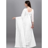 Women's Net Self Design Saree With Unstitched Blouse 5.5Mtr (White) Women's Net Self Design Saree With Unstitched Blouse 5.5Mtr (White)
