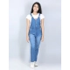 Girl's Denim Solid Buttoned Dungaree (Blue) Girl's Denim Solid Buttoned Dungaree (Blue)