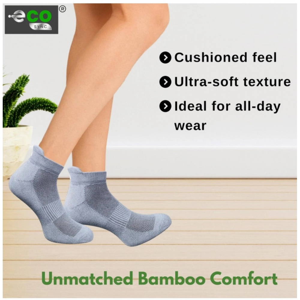 4_Pair Set Unisex Casual Cotton Printed Ankle Length Socks (Multicolor)