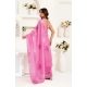 Women's Faux Linen Floral Ready to wear Saree With Unstitched Blouse 5.5Mtr (Light_Pink)