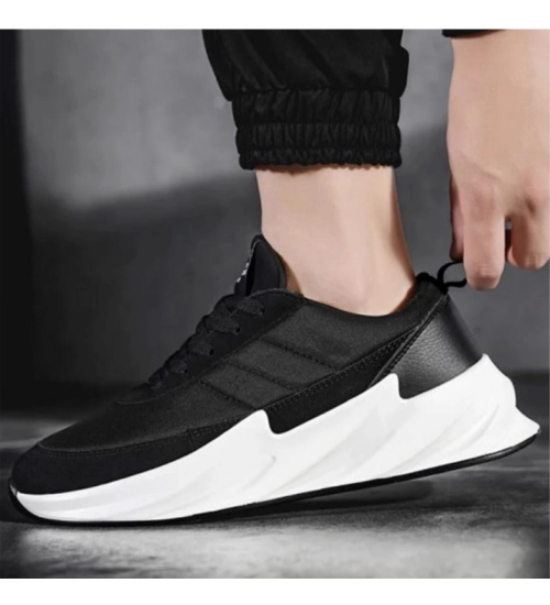 Men's Casual Synthetic Lace-ups Casual Shoes (Black)