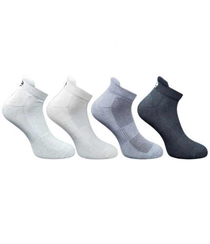 4_Pair Set Unisex Casual Cotton Printed Ankle Length Socks (Multicolor)