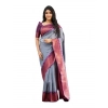 Women's Soft Lichi Silk Printed Saree With Unstitched Blouse 5.5Mtr (Grey) Women's Soft Lichi Silk Printed Saree With Unstitched Blouse 5.5Mtr (Grey)