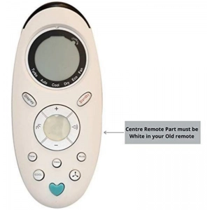 Ecomoye AC Remote No. 143 (No Backlight), Compatible/Replacement for Onida AC Remote Control, White (Exactly Same Remote will Only Work)