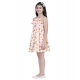 Girl's Rayon Printed Sleeveless Dress (Orange) Girl's Rayon Printed Sleeveless Dress (Orange)