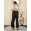 Women's Polyester Floral Half Sleeves Jumpsuit (Multicolor)