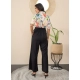 Women's Polyester Floral Half Sleeves Jumpsuit (Multicolor) Women's Polyester Floral Half Sleeves Jumpsuit (Multicolor)