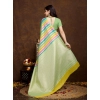 Women's Cotton Blended Printed Saree With Unstitched Blouse 5.5Mtr (Pista) Women's Cotton Blended Printed Saree With Unstitched Blouse 5.5Mtr (Pista)