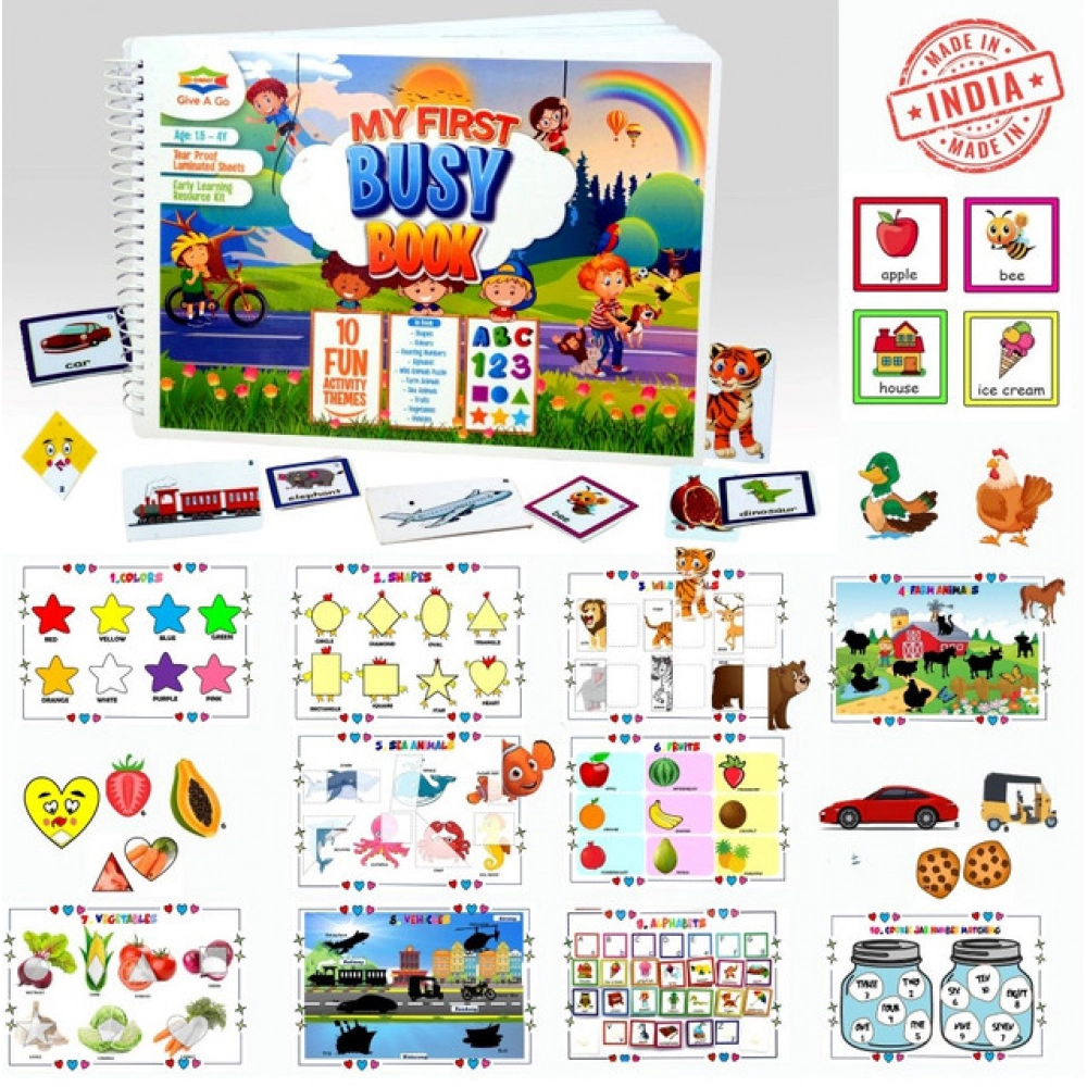 My First Busy Book – Fun And Educational Activity Kit for Kids (2-4 Years, Multicolor)