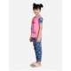 Girl's Cotton Hosiery Printed Night Suit Set (Pink-Blue) Girl's Cotton Hosiery Printed Night Suit Set (Pink-Blue)