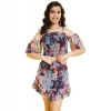 Girl's Polyester Lurex Floral Shoulder Straps Top and Skirt Set (Multicolor) Girl's Polyester Lurex Floral Shoulder Straps Top and Skirt Set (Multicolor)