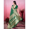 Women's Banarasi Silk Printed Saree With Unstitched Blouse 5.5Mtr (Green) Women's Banarasi Silk Printed Saree With Unstitched Blouse 5.5Mtr (Green)