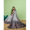 Women's Silk Blend Printed Saree With Unstitched Blouse 5.5Mtr (Grey) Women's Silk Blend Printed Saree With Unstitched Blouse 5.5Mtr (Grey)