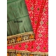 Women's Patola Silk Meena And Zari Woven Saree With Unstitched Blouse 5.5Mtr (Red)