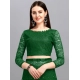 Women's Net Self Design Saree With Unstitched Blouse 5.5Mtr (Green) Women's Net Self Design Saree With Unstitched Blouse 5.5Mtr (Green)