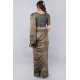 Women's Polyester Printed Ready To Wear Saree With Unstitched Blouse 5.5 Mtr (Grey)