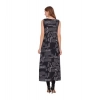 Women's Casual Crepe Sleeveless Slit Dress (Black) Women's Casual Crepe Sleeveless Slit Dress (Black)
