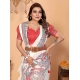 Women's Linen Cotton Printed Saree With Unstitched Blouse 5.5Mtr (Off White) Women's Linen Cotton Printed Saree With Unstitched Blouse 5.5Mtr (Off White)