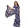 Women's Georgette Printed Saree With Unstitched Blouse 5.5Mtr (Navy Blue) Women's Georgette Printed Saree With Unstitched Blouse 5.5Mtr (Navy Blue)