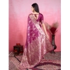 Women's Banarasi Silk Printed Saree With Unstitched Blouse 5.5Mtr (Wine) Women's Banarasi Silk Printed Saree With Unstitched Blouse 5.5Mtr (Wine)