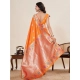 Women's Faux_Banarasi_Silk Woven Saree With Unstitched Blouse 5.5Mtr (Orange) Women's Faux_Banarasi_Silk Woven Saree With Unstitched Blouse 5.5Mtr (Orange)