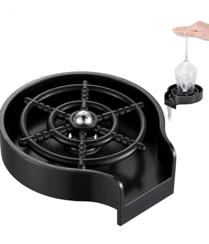 Steel, Plastic Automatic Cup Rinser, Bottle Cleaner, Glass Rinser for Kitchen Sinks 