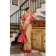 Women's Silk Blend Booti Work Ready to wear Saree With Unstitched Blouse 5.5Mtr (LightBeige)