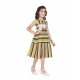 Girl's Pure Cotton Striped Sleeve Less Round Neck Dress (Multicolor)