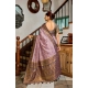 Women's Silk Blend Booti Work Ready to wear Saree With Unstitched Blouse 5.5Mtr (Lavender)
