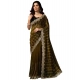 Women's Net Sequence Saree With Unstitched Blouse 5.5Mtr (Olive)