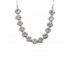 Women's Brass Silver Plated Necklace set (White)