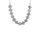 Women's Brass Silver Plated Necklace set (White) Women's Brass Silver Plated Necklace set (White)