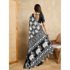 Women's Silk Blend Printed Saree With Unstitched Blouse 5.5Mtr (Black) Women's Silk Blend Printed Saree With Unstitched Blouse 5.5Mtr (Black)