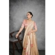 Women's Cotton Printed Saree With Unstitched Blouse 5.5 Mtr (Beige)