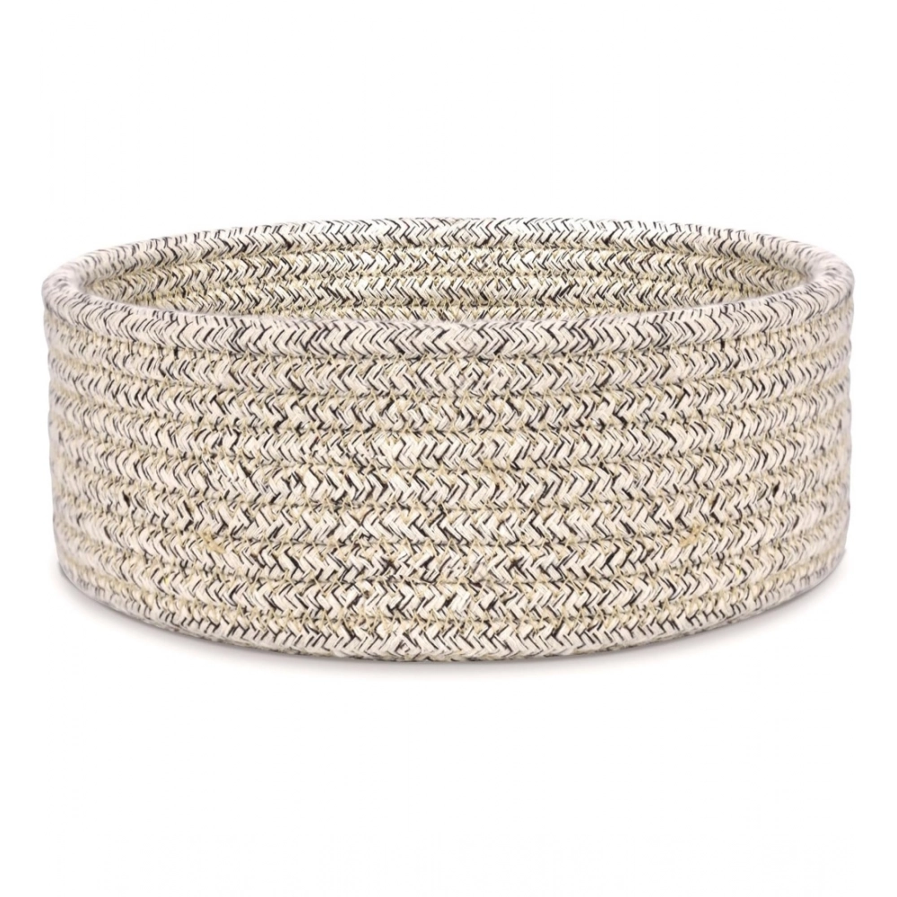 Cotton 8x3 Inch Kidi Round 1 Pcs Bedside Organizer (Brown)