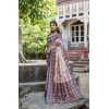 Women's Faux_Tussar Floral Jal With Patola Print Saree With Unstitched Blouse 5.5Mtr (Black) Women's Faux_Tussar Floral Jal With Patola Print Saree With Unstitched Blouse 5.5Mtr (Black)