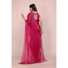 Dropship Women's Jimmy choo Embellished Bollywood Saree With Unstitched Blouse 5.5Mtr (Red)