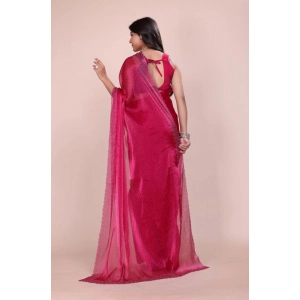 Generic Women's Jimmy choo Embellished Bollywood Saree With Unstitched Blouse 5.5Mtr (Red)