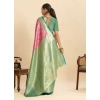 Women's Faux_Banarasi_Silk Woven Saree With Unstitched Blouse 5.5Mtr (Pink) Women's Faux_Banarasi_Silk Woven Saree With Unstitched Blouse 5.5Mtr (Pink)