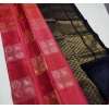 Dropship Women's Litchi silk Printed Saree With Unstitched Blouse (Red)