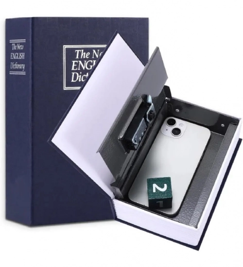 Secret Book Safe with Number Locker (Blue)