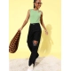 Women's Polyester Lycra Solid Sleeveless Top (Green) Women's Polyester Lycra Solid Sleeveless Top (Green)