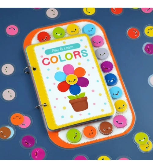 Play And Learn Colors Activity Book for Kids (2–5 Years, Multicolor)