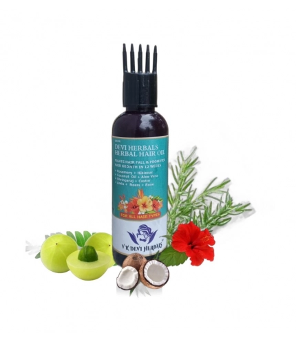Devi Herbels Rosemary Herbal 100 ML Hair Oil - Men's And Women's Hair Growth Oil