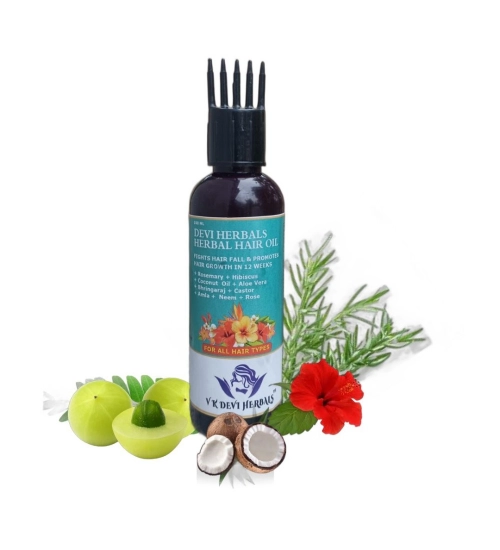 Devi Herbels Rosemary Herbal 100 ML Hair Oil - Men's And Women's Hair Growth Oil