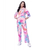 Women's Polyester Printed 3-4th Sleeve Co-Ord Set (Multicolor)