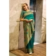 Women's Silk Blend Zari Woven Saree With Unstitched Blouse 5.5Mtr (Green)
